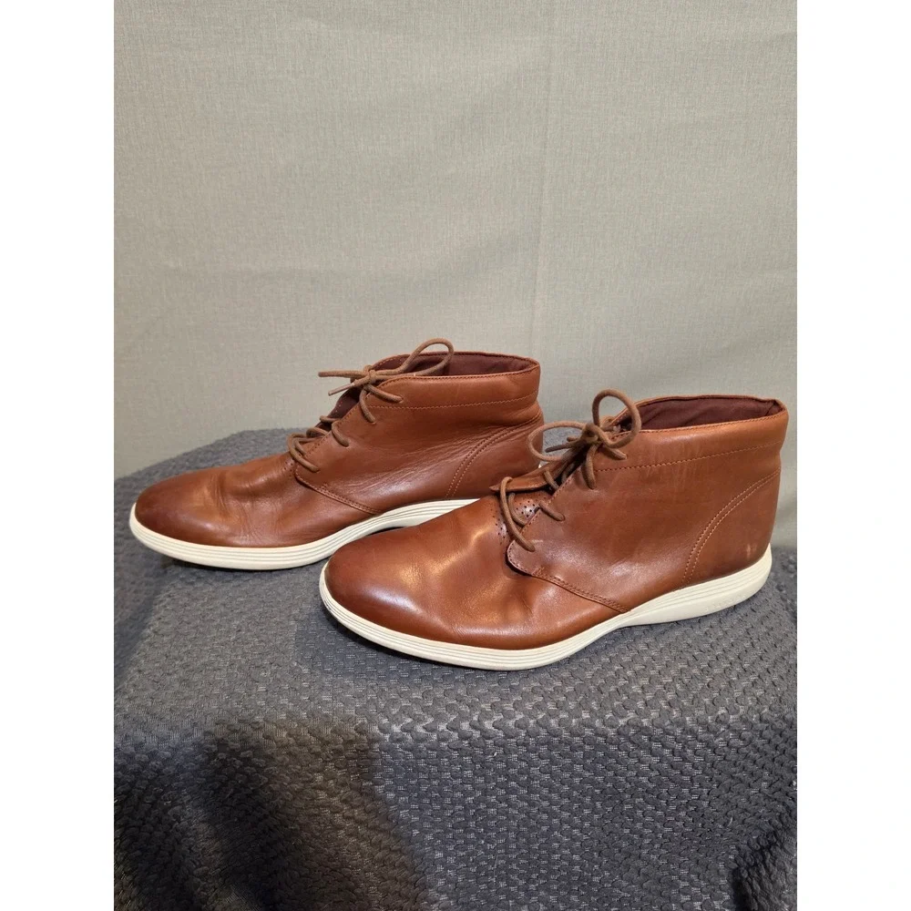 Cole Haan Grand Crosscourt Chukka Tan Leather Mens Boots 13M C29589